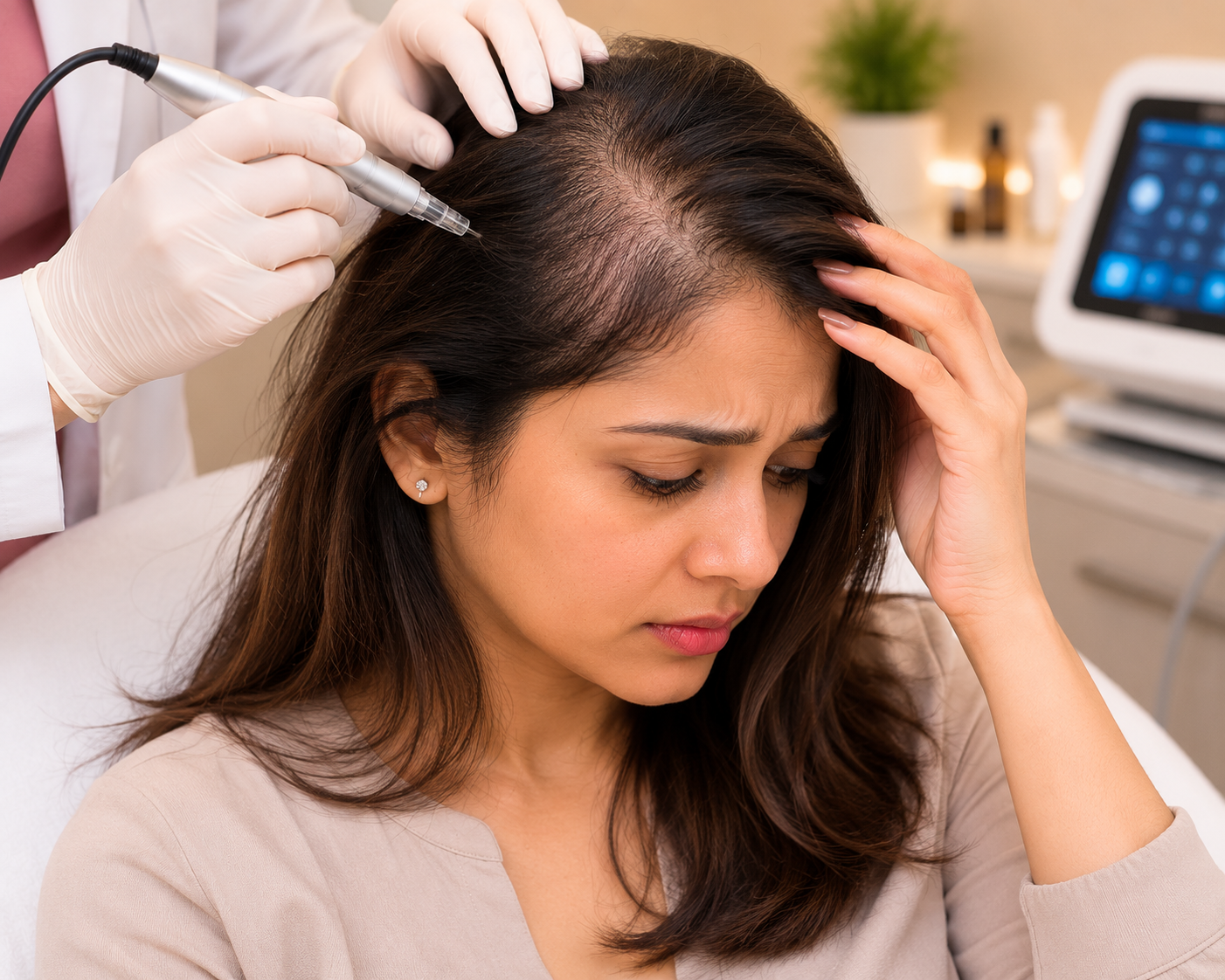 Hair fall treatment session
